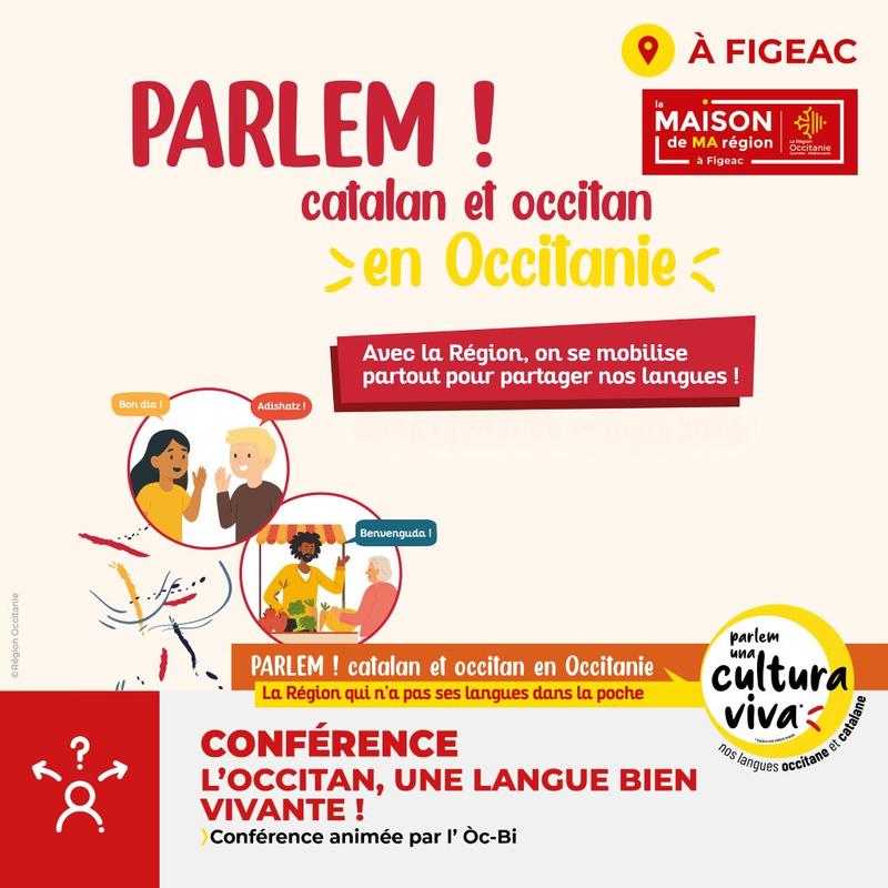 Maison de la région à Figeac, conférence : l’occitan, une langue, bien vivante !