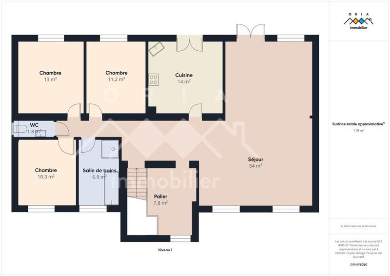 Maison - 180 m² - 9 pièces