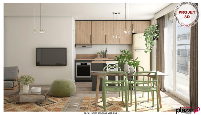 Appartement - 61 m² - 3 pièces