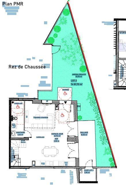 Appartement - 82 m² - 4 pièces