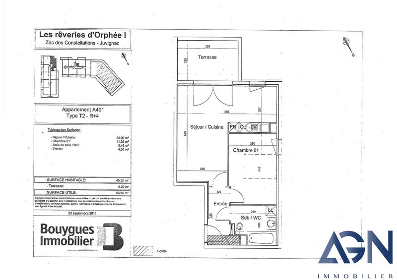Appartement - 45 m² - 2 pièces