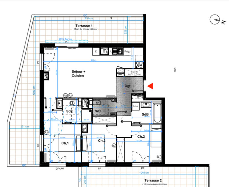 Appartement - 82 m² - 4 pièces