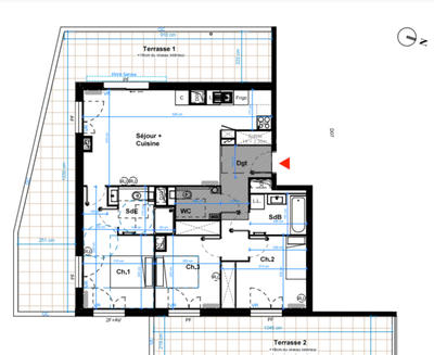 Appartement - 82 m² - 4 pièces