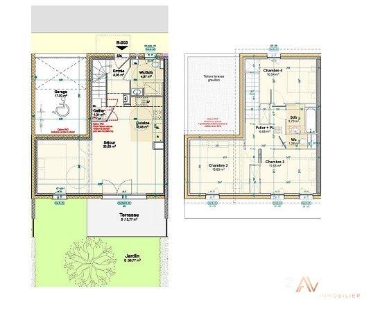 Maison - 97 m² - 4 pièces