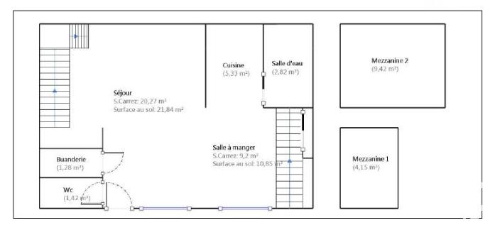 Studio - 57 m² - 1 pièce