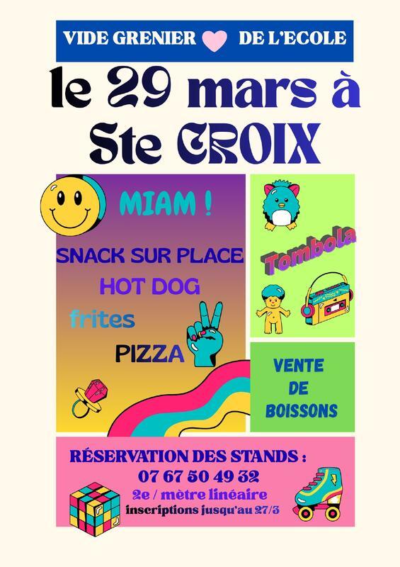Vide grenier de l'école de sainte croix