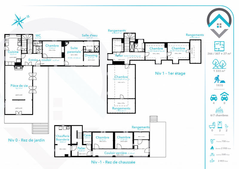 Maison - 266 m² - 9 pièces