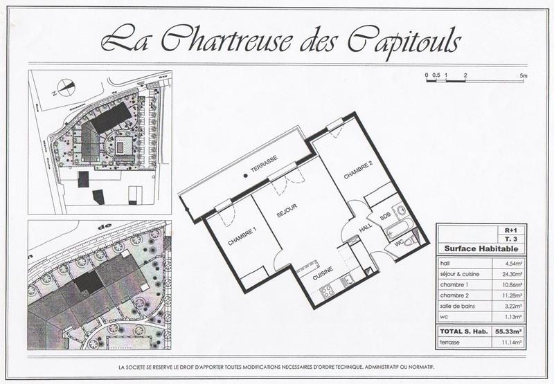 Appartement - 55 m² - 3 pièces