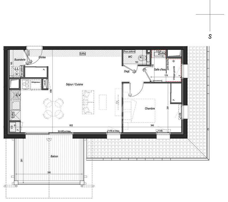 Appartement - 47 m² - 2 pièces