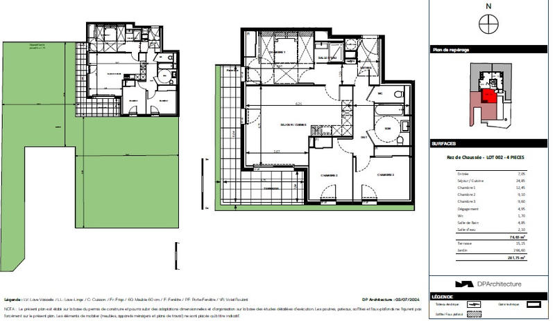 Appartement - 77 m² - 4 pièces