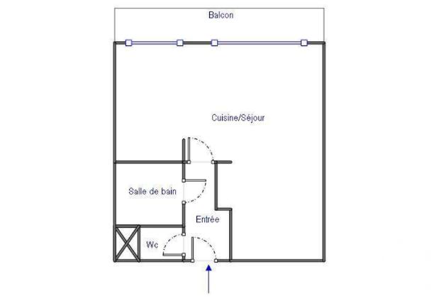 Studio - 27 m² - 1 pièce