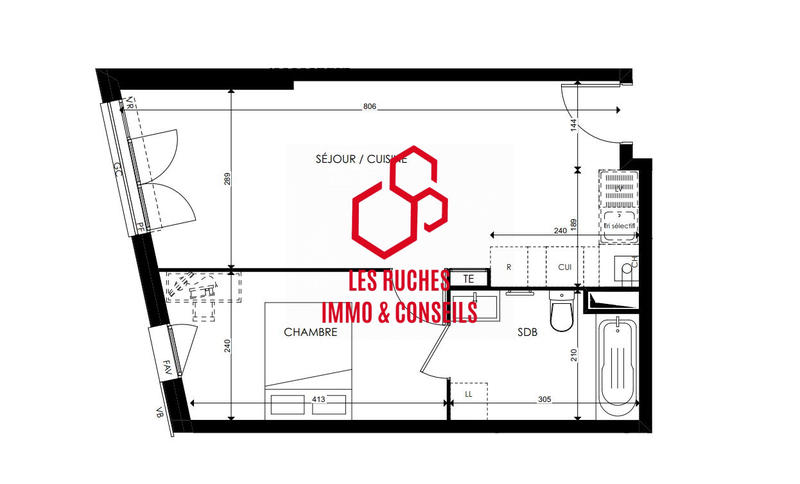 Appartement - 41 m² - 2 pièces