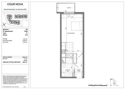 Appartement - 34 m² - 1 pièce