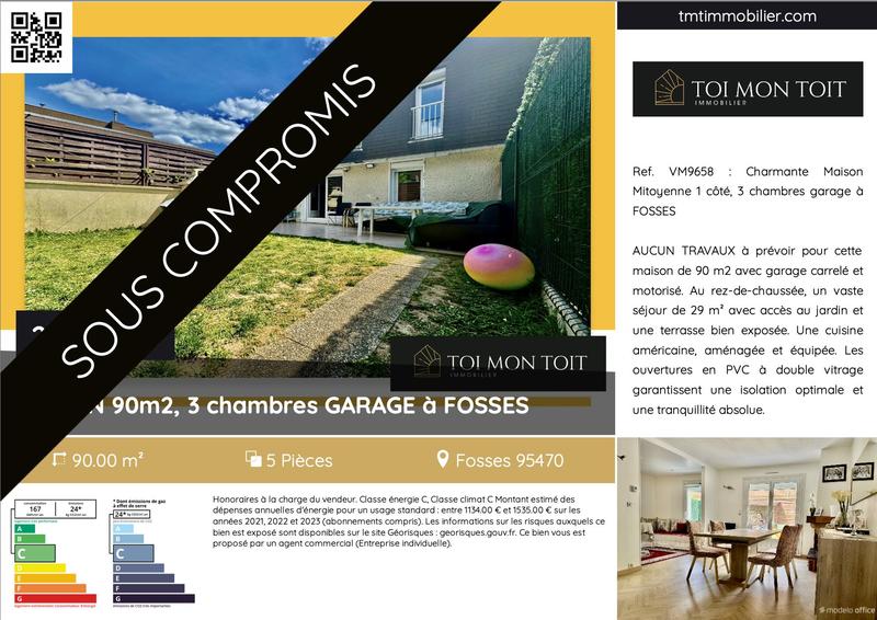 Maison - 90 m² - 5 pièces