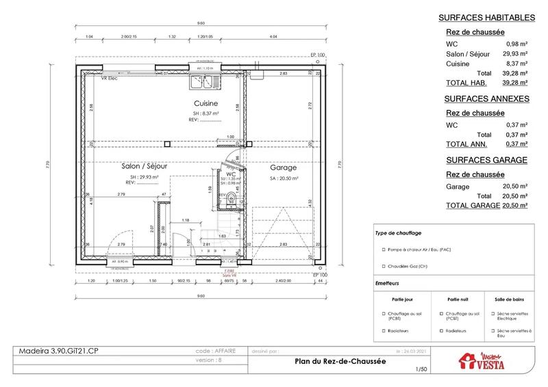 Maison - 86 m² - 4 pièces
