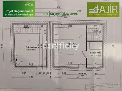Maison - 57 m² - 3 pièces