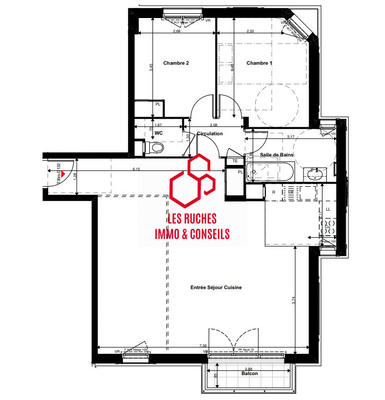 Appartement - 83 m² - 3 pièces