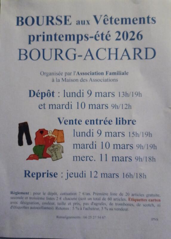 Bourse aux vêtements printemps - été