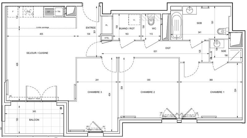 Appartement - 82 m² - 4 pièces