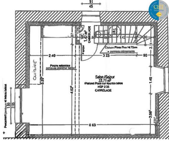 Appartement - 72 m² - 3 pièces