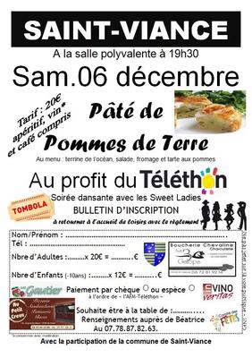 Repas pâté de pomme de terre au profti de Téléthon