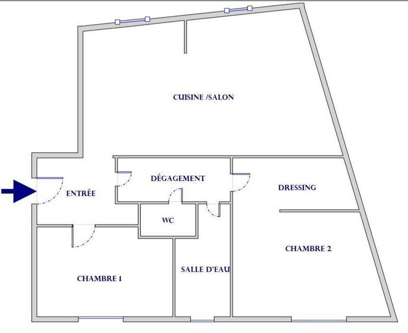 Appartement - 62 m² - 3 pièces