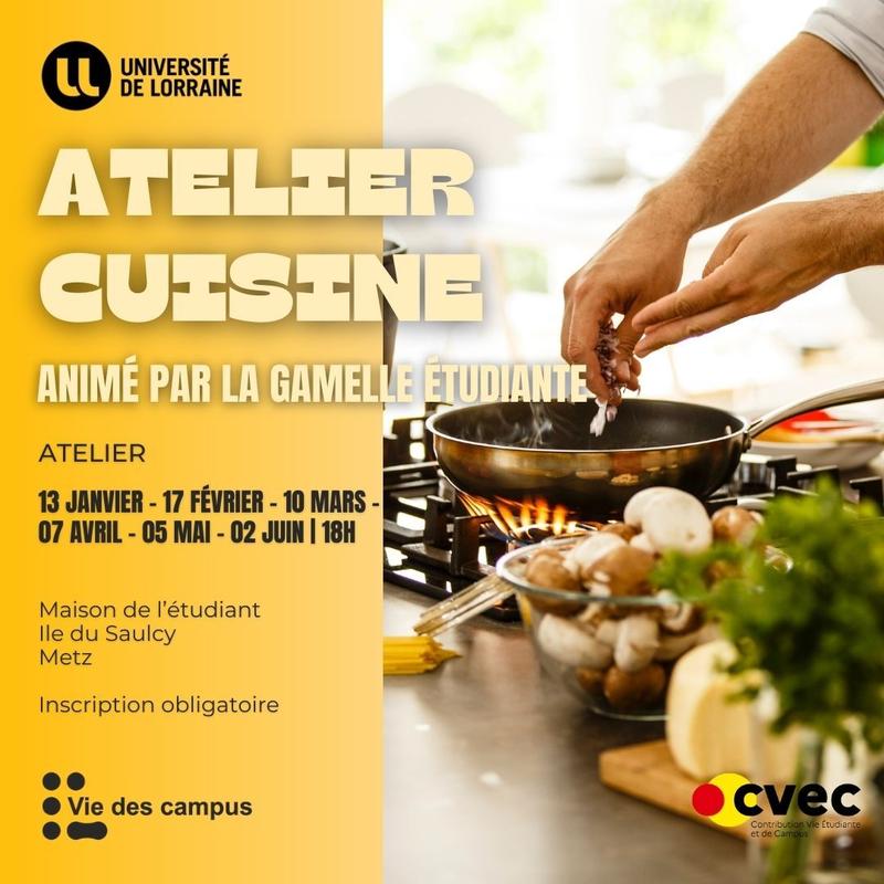 Les ateliers cuisine de la Gamelle étudiante