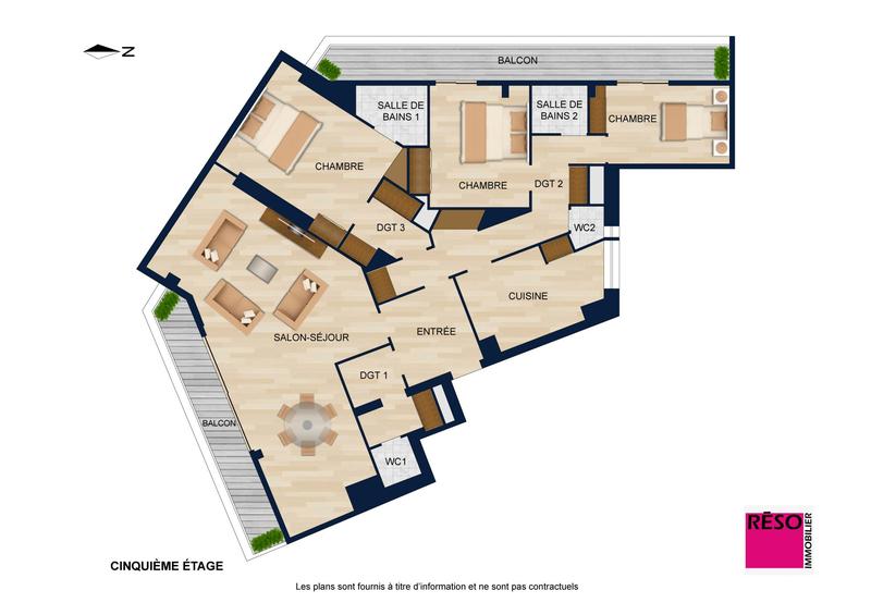 Appartement - 128 m² - 4 pièces