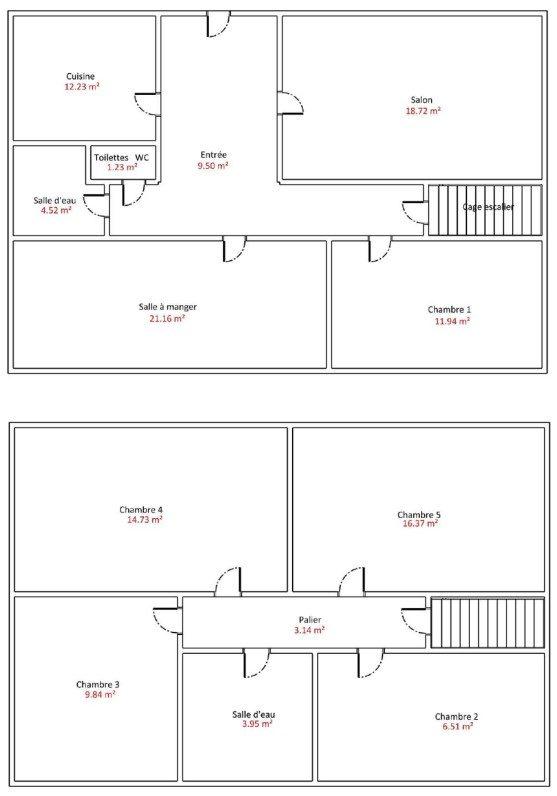 Maison - 134 m² - 7 pièces