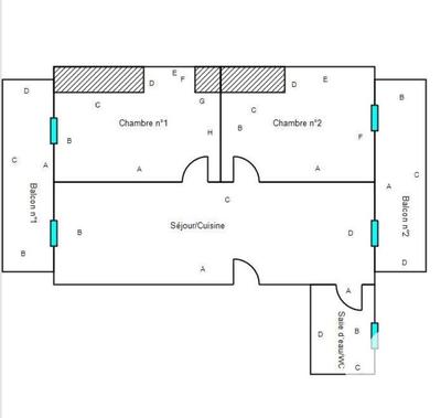 Appartement - 30 m² - 3 pièces