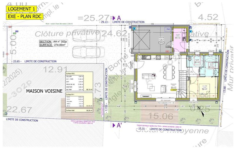 Maison - 99 m² - 5 pièces