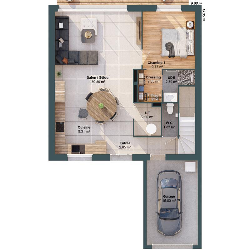 Maison - 126 m² - 7 pièces