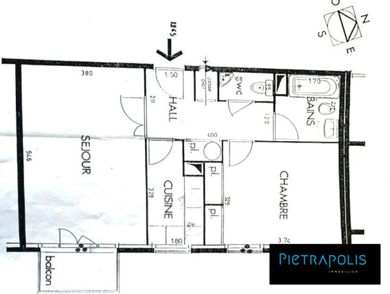 Appartement - 53 m² - 2 pièces