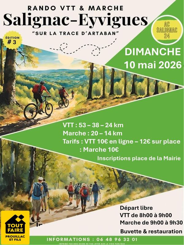 Rando Vtt &amp; marche Salignac-Eyvigues