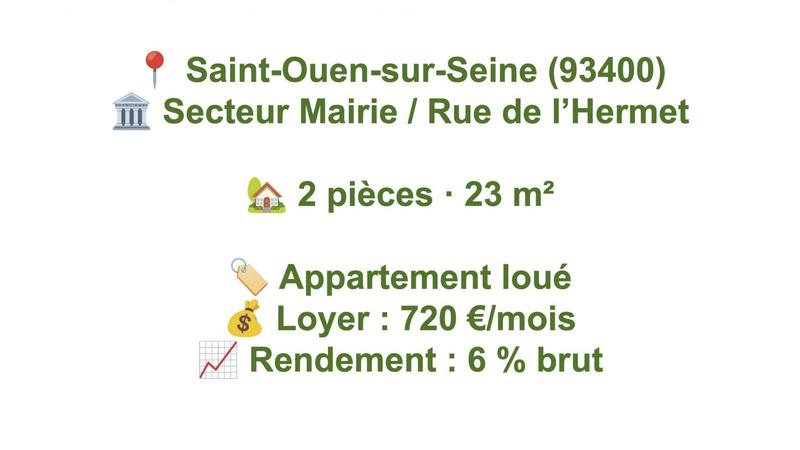 Appartement - 23 m² - 2 pièces