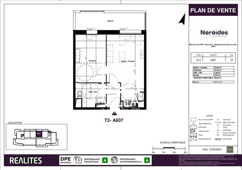 Appartement - 41 m² - 2 pièces