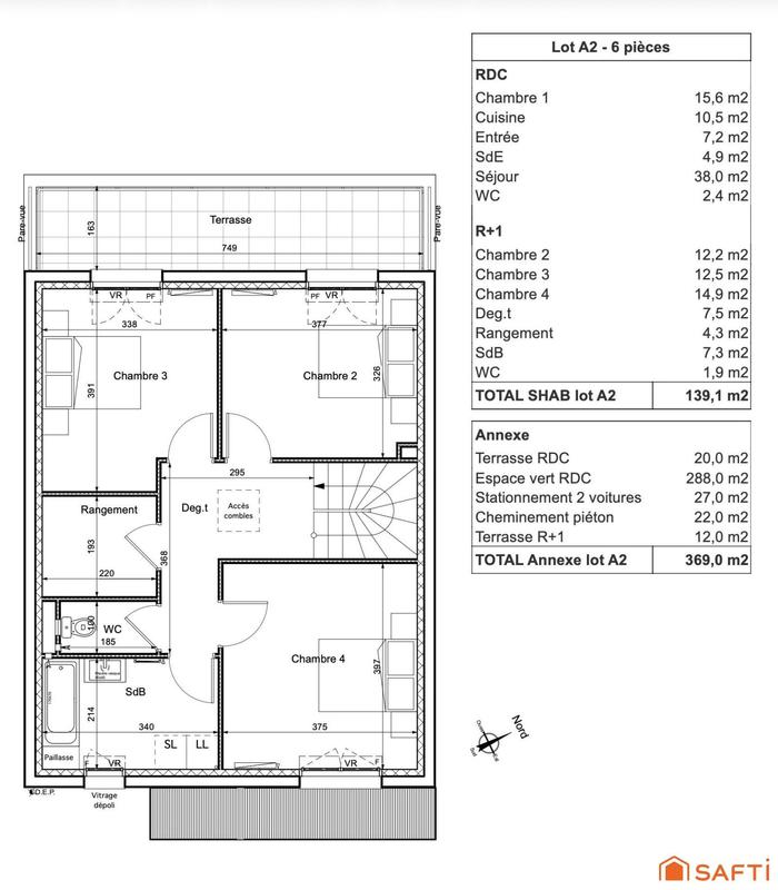 Maison - 140 m² - 6 pièces