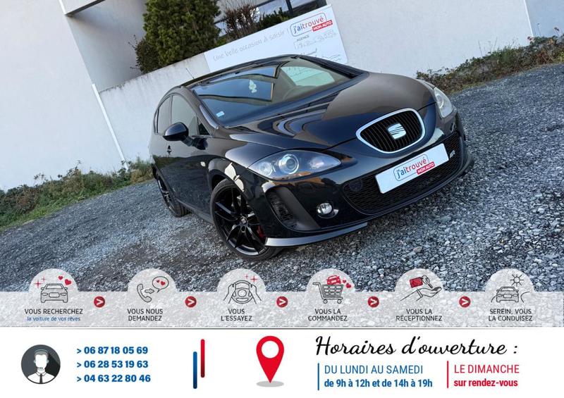 Seat Leon Cupra R-Evolution 2.0 Tsi 265Cv Complet d'origine Rare *142000Km*Siège Recaro Monocoque Sport*Vitres teintées*Phares bi-xénon*Ct Révision kit Distribution Ok*Véhicule Sous Garantie*100 Points de Contrôles*CarteGrise Moitié prix (Véhicule plus 10