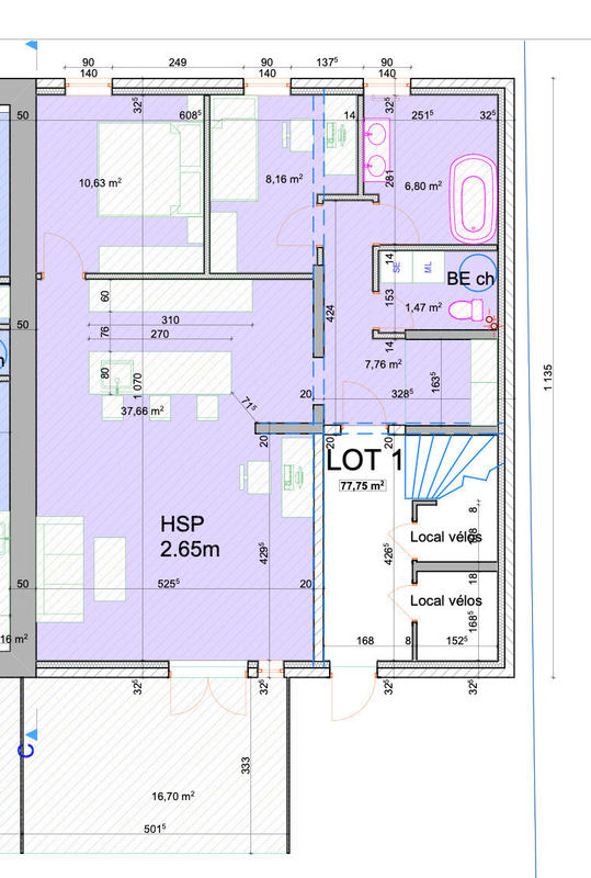 Appartement - 84 m² - 3 pièces