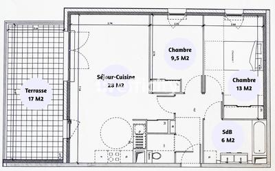 Appartement - 64 m² - 3 pièces