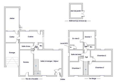 Maison - 123 m² - 6 pièces