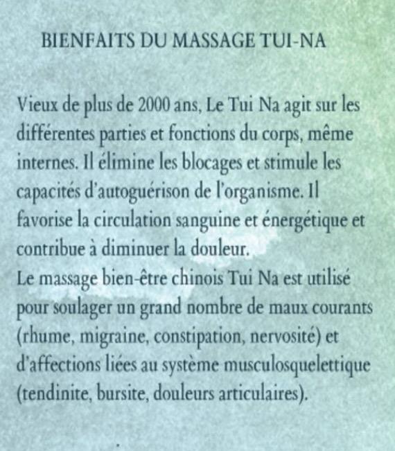 Tuina Thérapie