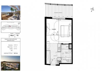 Appartement - 36 m² - 1 pièce
