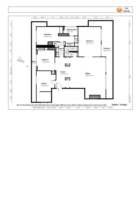 Duplex - 155 m² - 5 pièces