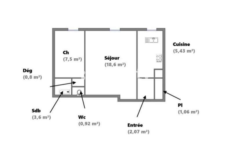 Appartement - 40 m² - 2 pièces