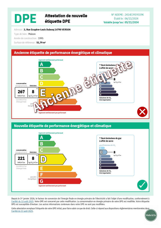 Maison - 52 m² - 2 pièces