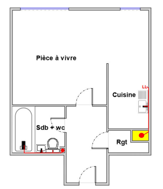 Appartement - 28 m² - 1 pièce