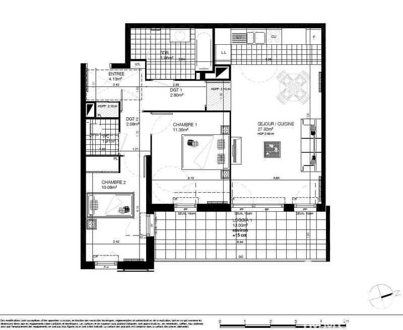 Appartement - 66 m² - 3 pièces