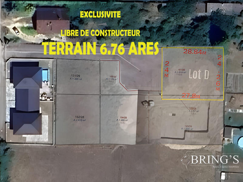 Terrain - 676 m²