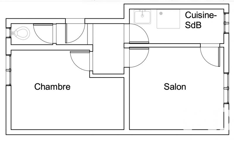 Appartement - 35 m² - 2 pièces